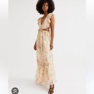 H&M vneck cut out dress